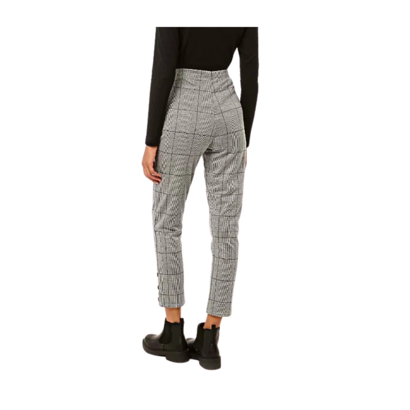 Back Image For Grey Checked Trousers