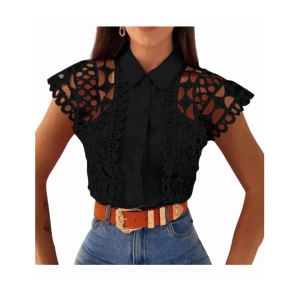 Image of Dolce Squardo Black Laced Shirt