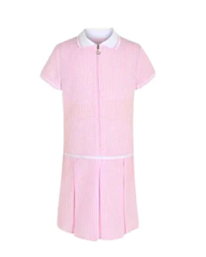 Image For Pink Gingham Sporty School Dress