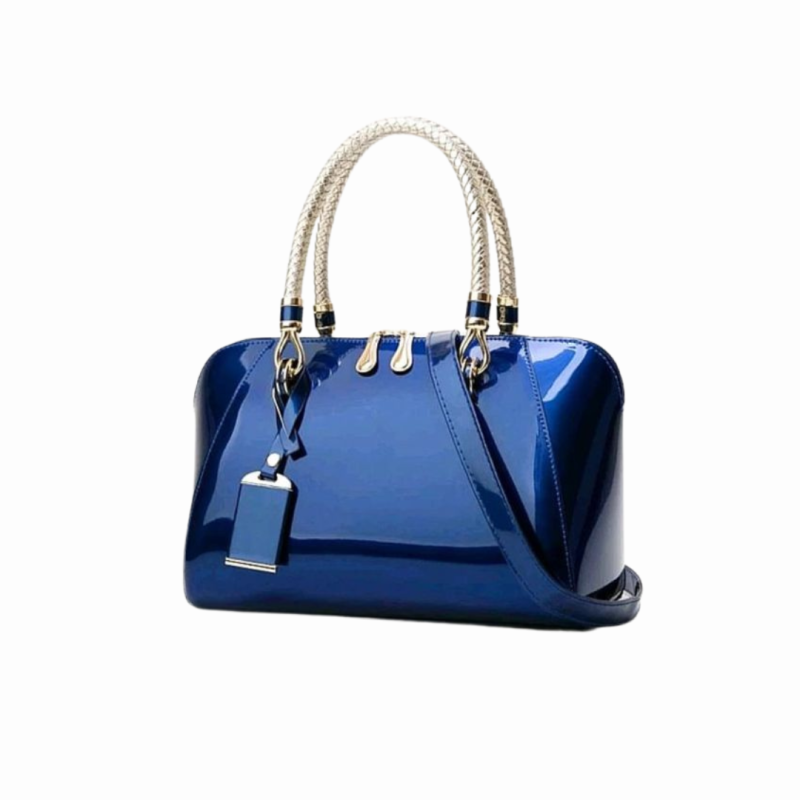 Image of Navy Blue Patent Bag