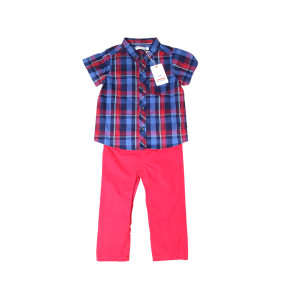 Image For Minoti Shirt With Red Chions Trouser