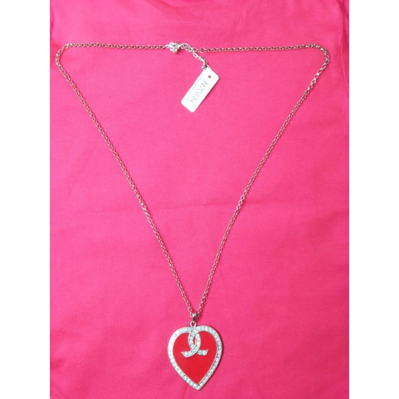 Image of Steel Necklace With Love Pendant