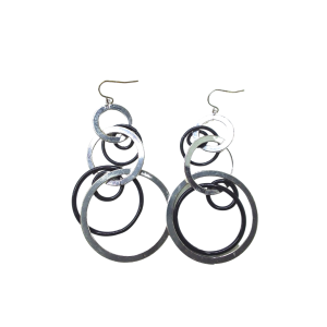 Image of Silver And Black Earring