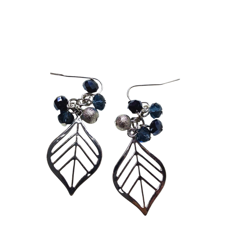 Silver And Blue Earring