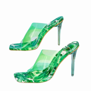 Image of Shein Green Beach-Look Heely Mules