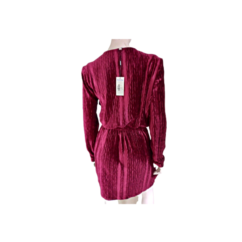 Nelly Velvet Wine Dress - Image 2