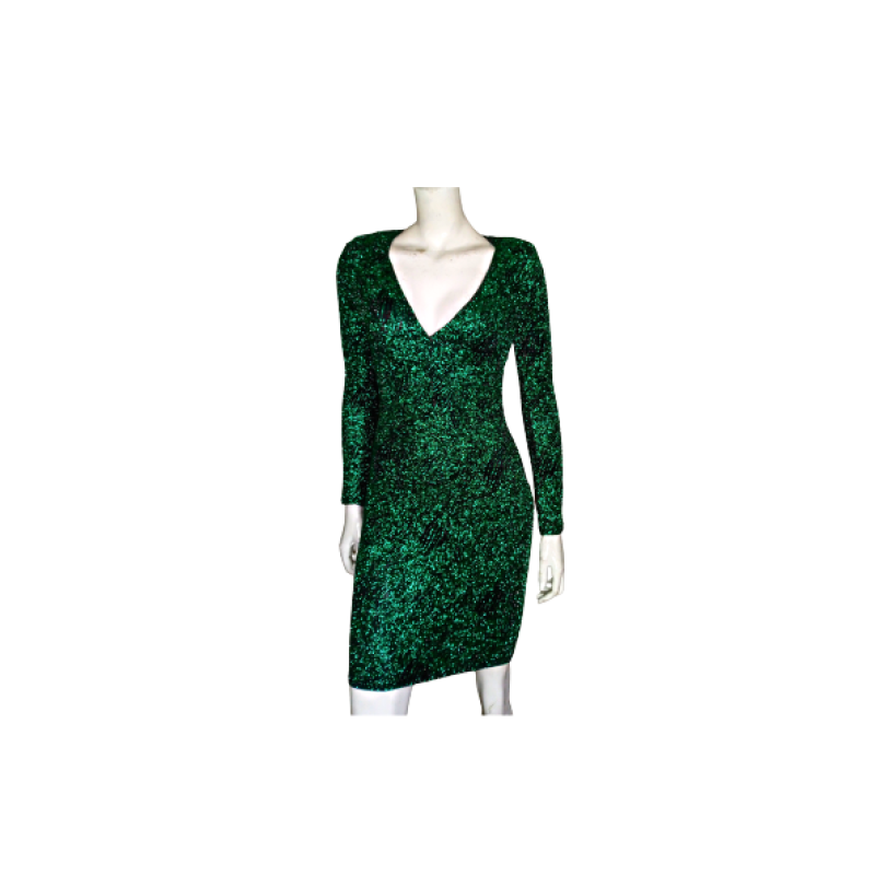 This Is The Plunge Glitter Lurex Dress Image