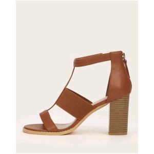 Image of Brown High Top Block Sandals