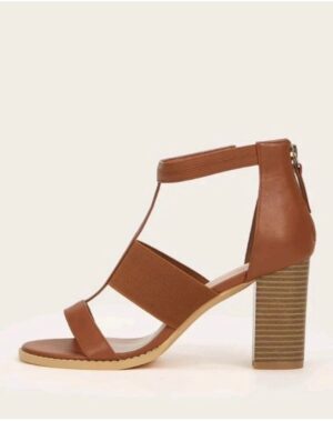 Image of Brown High Top Block Sandals