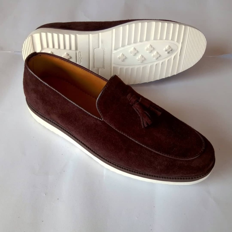 Image of Brown Suede Handmade Shoe