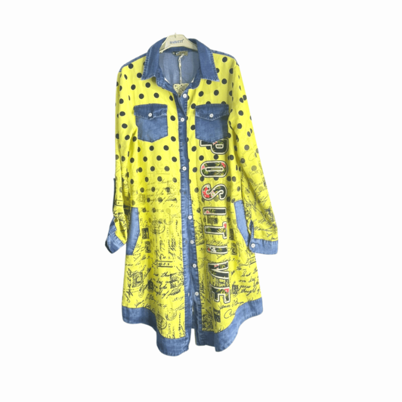 Other Image of Jerfi Yellow Shirt Dress