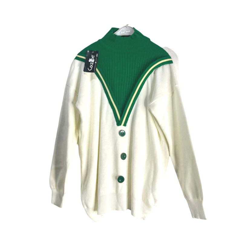 Here is The Cazole Green & Cream Sweater Image