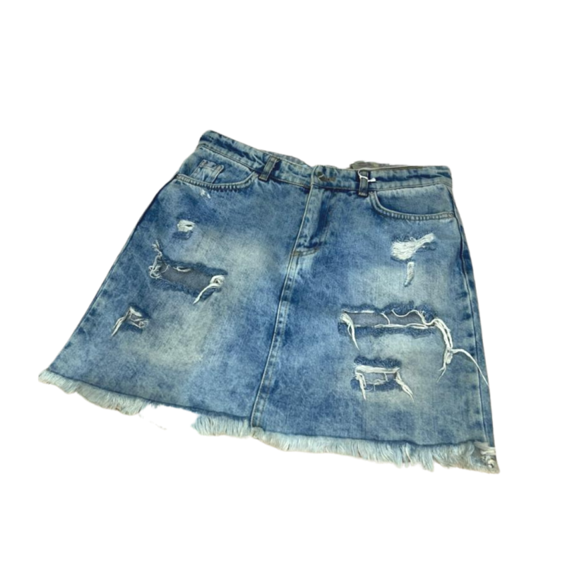 Image for Feronis Ripped Jeans Skirt