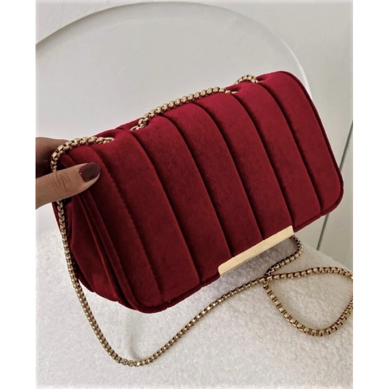 Image For Chain Flap Square Bag