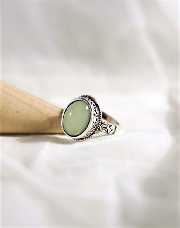 Image For Oval Decor Textured Metal Ring