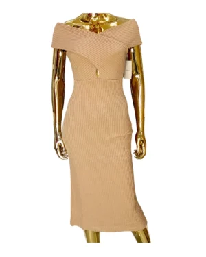 Image of Sara Sieppi Off Shoulder Rib dress
