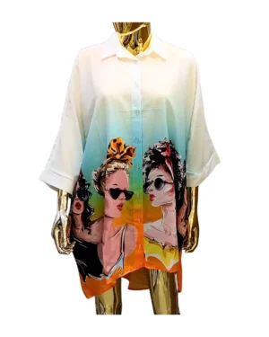 Image of Mix Mirage Beach Shirt-Dress