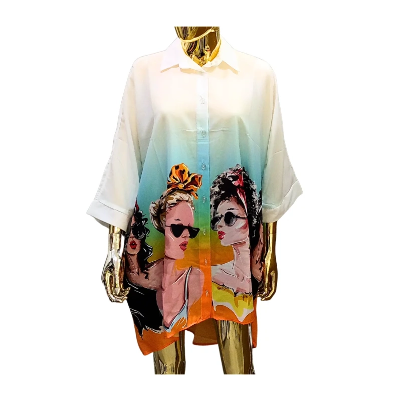 Image of Mix Mirage Beach Shirt-Dress