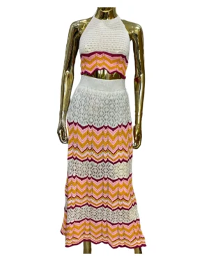 Image of Black Fashion Knitted Halterneck Beach Wear