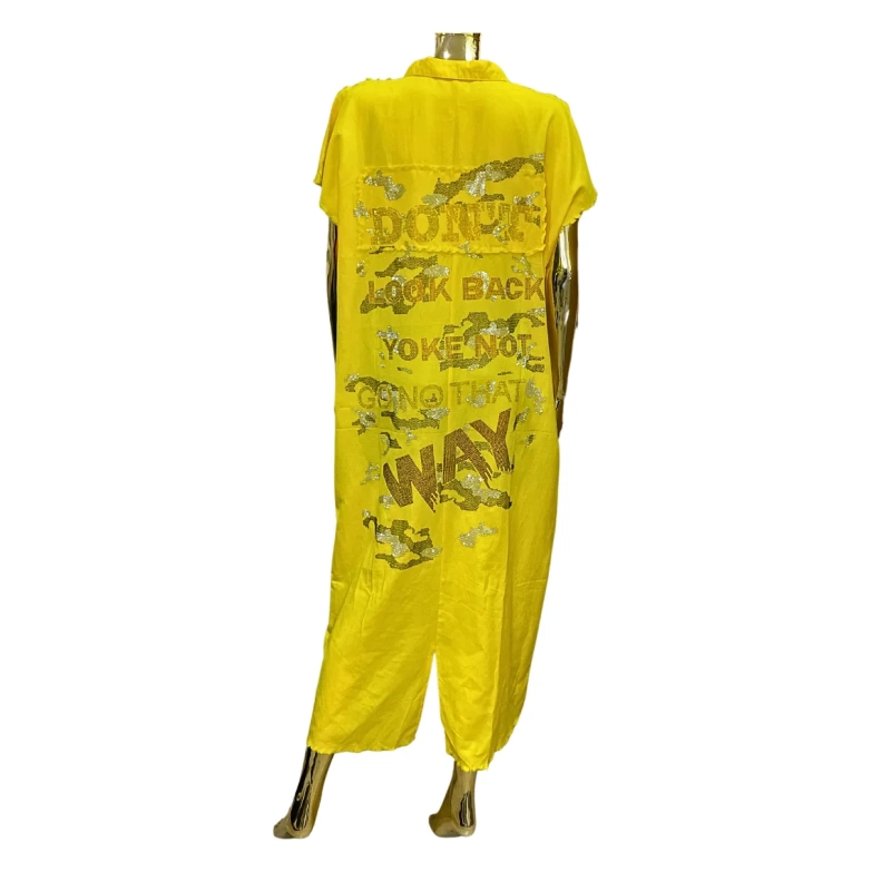 Image of Yellow Stoned Dress