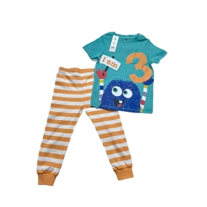 Image of Turquoise Monster Age 3 Birthday Pyjamas