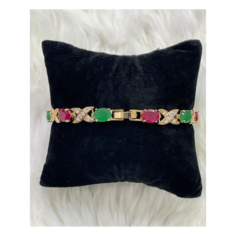 Image of Ruby Emerald Sapphire Bracelet