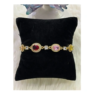 Image of Vintage Rhinestone Gem Tone Bracelet