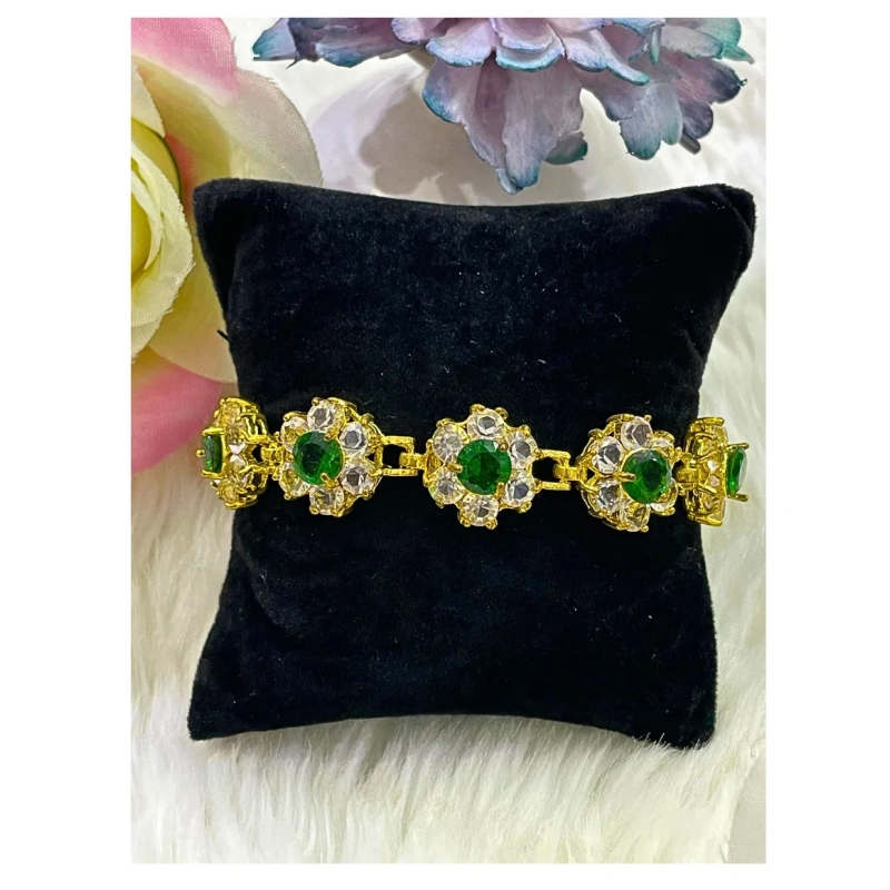 Image of Emerald Zirconia Decor Bracelet