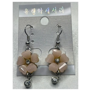 Image of Pink Pearl Shell Flower Earring