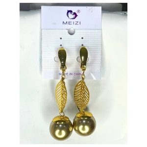 Image of Meizi Gold Leaf Decor Earring