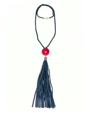 Image of Tassel Pendant Long Chain Beads Necklace