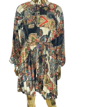 Image of MULITI PLEATED SHORT DRESS
