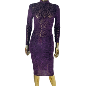 Image of Purple Velvet Dress