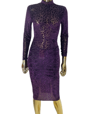 Image of Purple Velvet Dress