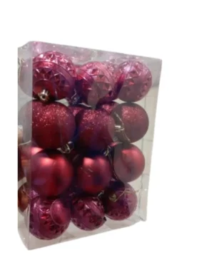 Ruby Glow Christmas Ornament Set