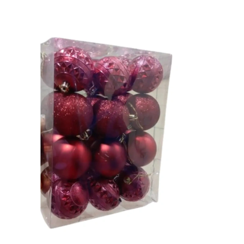 Ruby Glow Christmas Ornament Set