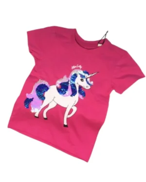 Sparkling Unicorn Girl's T-Shirt-Allen Solly