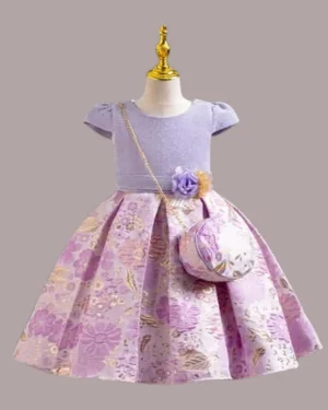 Elegant Princess Dress with Matching Purse – Perfect for Special Occasions