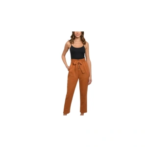 Beautiful High Waist Paper Bag Ankle Pants with Tie Belt