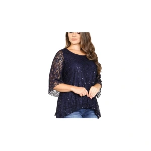 Beautiful Navy Blue Lace Top