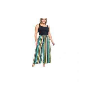Beautiful Multi-Colored Striped Wide Leg Palazzo Pants