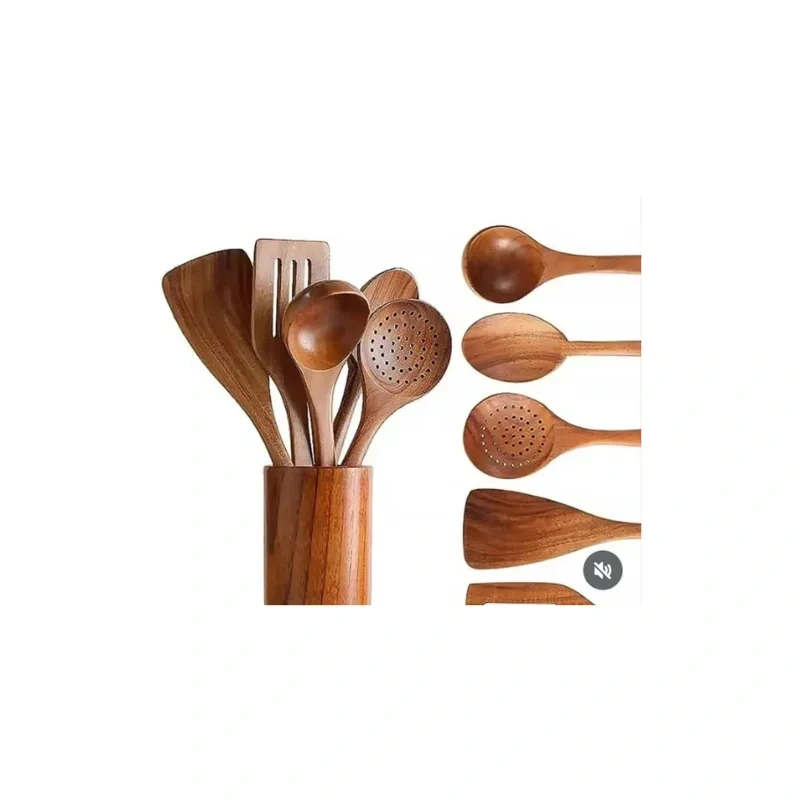 Elegant 5-Set Wooden Spoon