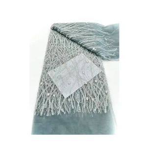 Elegant Sequin Crystal Stone French Tulle Lace Fabric - 5Yards