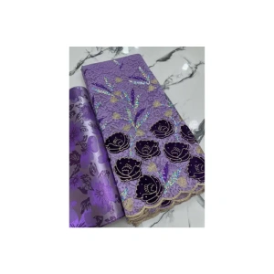 Elegant Purple Korea net lace Fabric -5yards