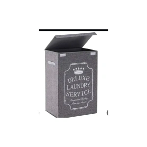 YOUDENOVA Grey Laundry Hamper with Lid - Collapsible Laundry Basket