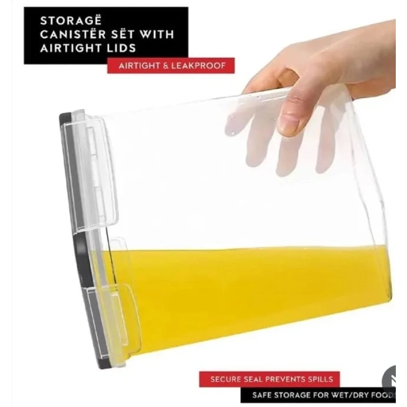 Airtight Food Storage Container Set – BPA-Free Kitchen Canisters with Labels & Measuring Spoons2
