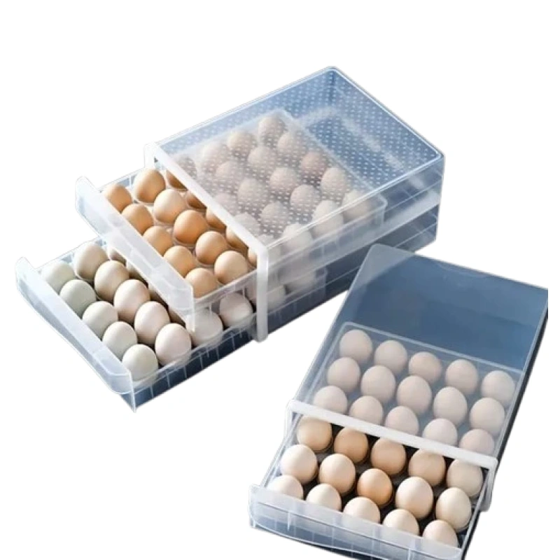 Stackable Egg Holder – Space-Saving Refrigerator Organizer for 12-18 Eggs