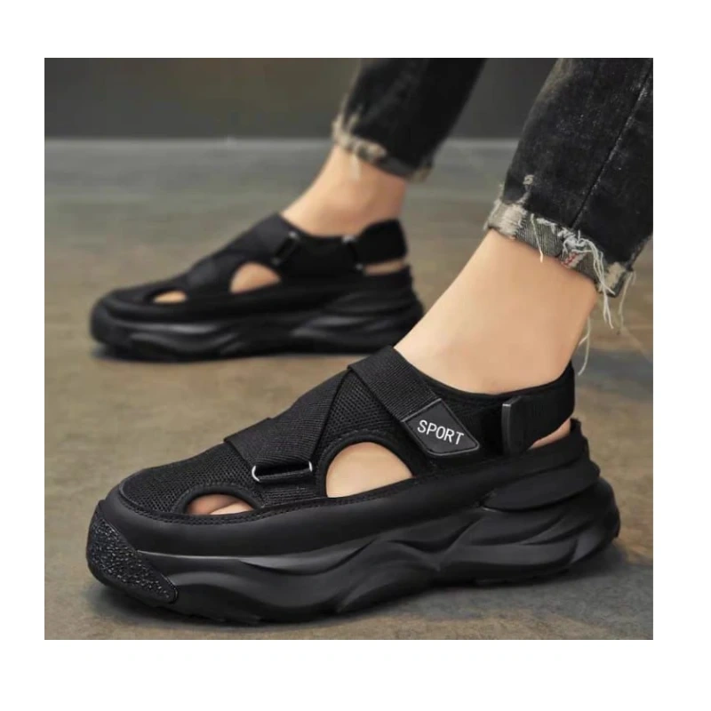 Men's Black Sport Sandals with Adjustable Straps1