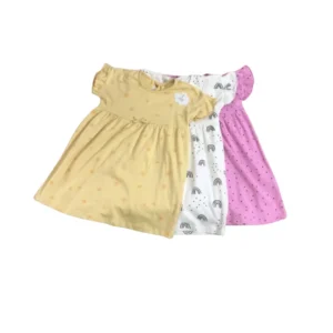 George's Baby Girls' Ruffle Sleeve Dresses - 3-Pack Assorted Prints