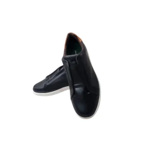 Zegna Triple Stitch Sneakers - Luxury Leather Slip-Ons